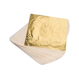 KraftiSky Blattgoldblätter 100 Blatt Goldfolie