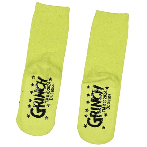 The Grinch Slipper Socks Matching Family Character Fuzzy Holiday Gripper Socks2