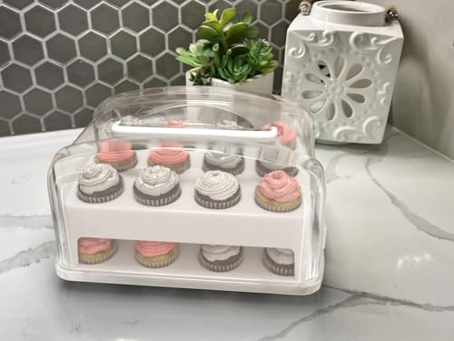 Top Shelf Elements MINI Cupcake Box. NOT For Standard Size Cupcakes. Fashionable White Carrier Holds 24 MINI-Size Cupcakes, Cupcake Traveler, by Top Shelf Elements - Image 5