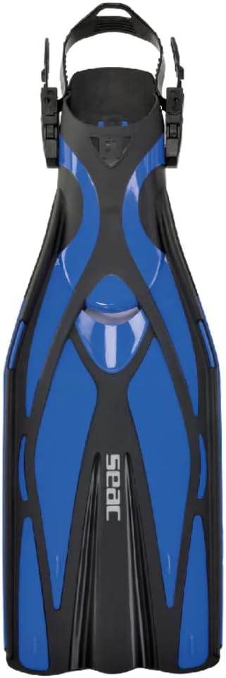 SEAC Unisex's F1 Ultra Light Open Heel Scuba Diving Fins with Adjustable Strap for Adults