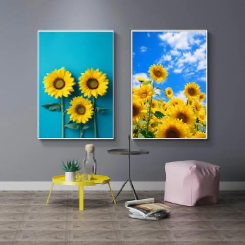 Affiches et toiles de tournesol doré XINBAO 70x100 cm décoration salon sans cadre