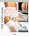 sofsy 6-Strap Classic Mesh Garter Belt | High Waist Lingerie for Women Thigh High Stockings Reinforced Clips | Ice White - Medium