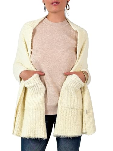 CATCHY & CRAFTY Women's Knitted Scarf Shawl Wrap Poncho Versatile Cardigan Sweater Cape Fall Winter Gift