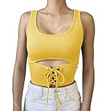 Women's Basic Spaghetti Strap Camisole Comfy Solid Color Sleeveless Vest Ribbed Knit Undershirt Top...