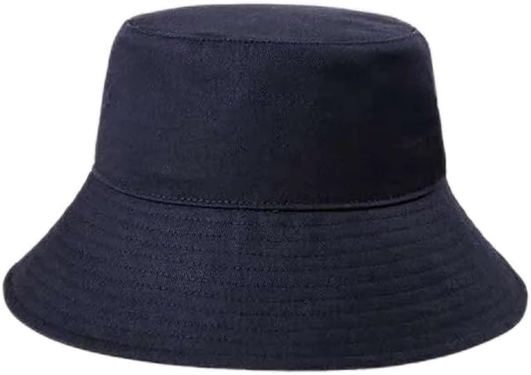 JSEIAJB Sided Bucket Hat for Men Outdoor Fashion Cotton Solid Color Panama Sun Protection Male Street Caps(D,XL 61cm)