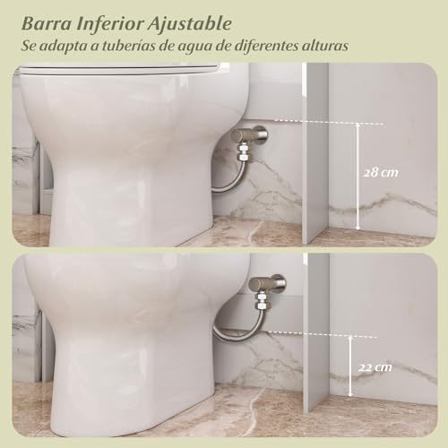 COSTWAY Mueble sobre Inodoro, Armario Independiente para Lavadora con Armario de 2 Puertas, 6 Compartimentos, Caja para Pañuelos, Gancho y Estante Ajustable, Estanterias Alta de Almacenaje (Blanco) - imagen 8