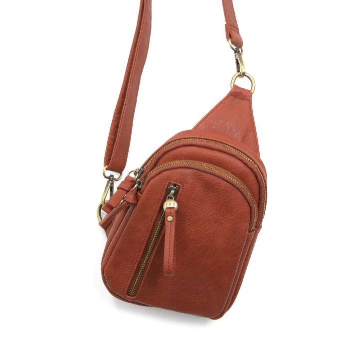 Image of Joy Susan Skyler Sling Bag: Vegan Leather, Zippered Closure, Brass Plated Hardware