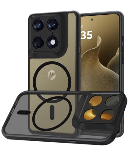 Image of KAPAVER Essential Back Cover Case Compatible with Moto Signature - Magnetic Black (PC+TPU) (Moto Signature - Magnetic Black)