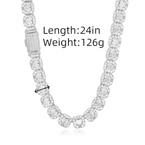 Men's 18K gold Cuban necklace, European and American hip-hop moissanite necklace, Valentine's Day, birthday, Christmas gift box2