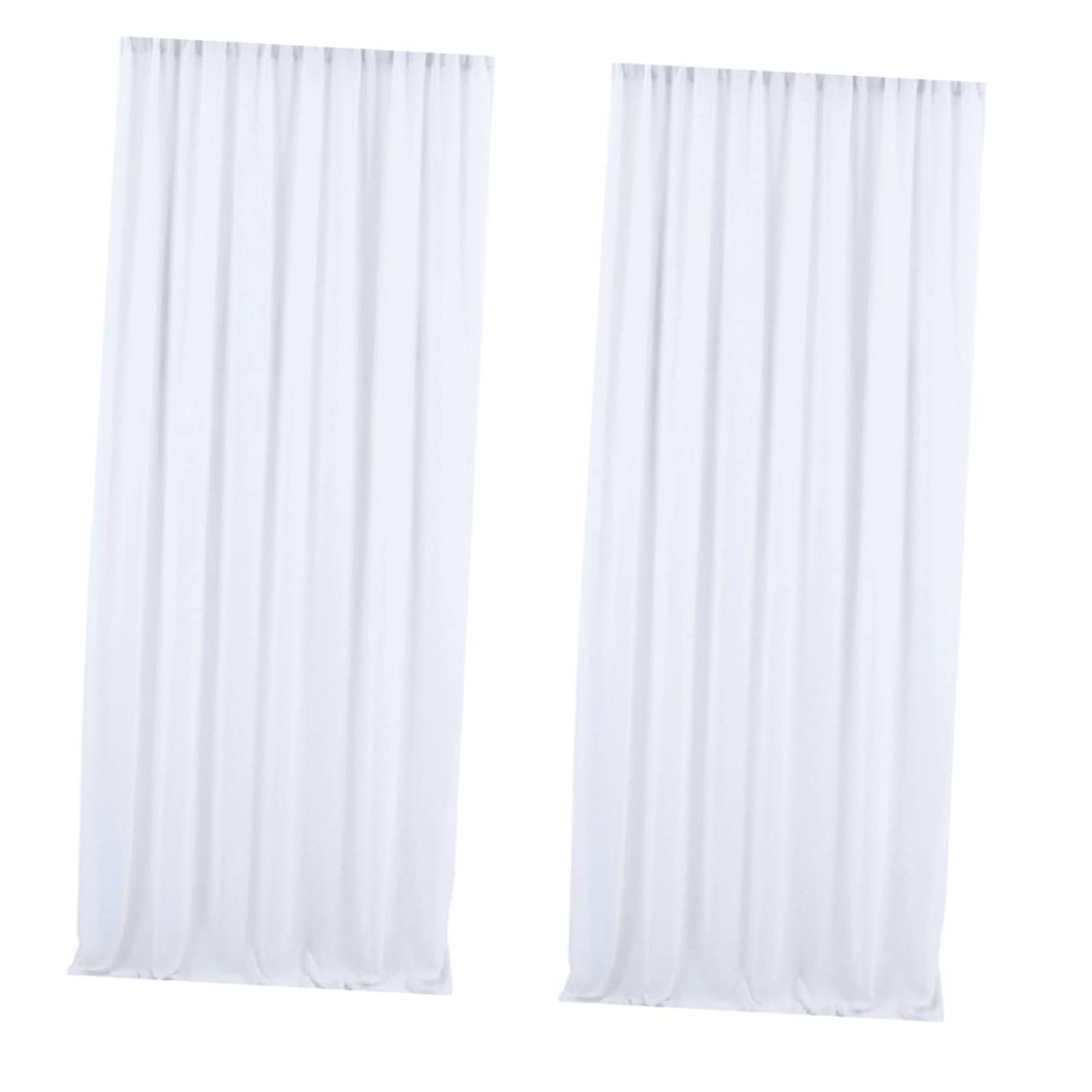 TOPBATHY Chiffon Hochzeitsvorhänge 2 Stück aus Chiffon in Weiß | Hochzeitsfeiern, Bühne und Verlobung, Feine Struktur, Glatte Oberfläche, Weicher Griff