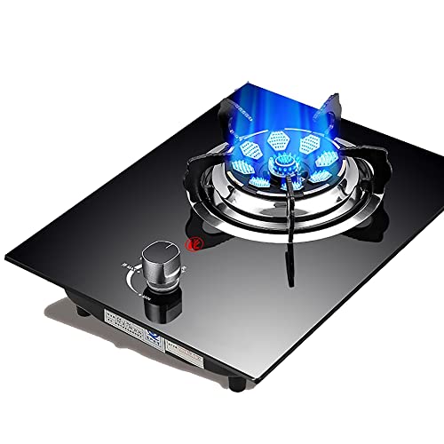Burner Gas Cooker gas hob Gas Hob for Flexible & Precise Table-Top Cooking ，Flameout Protection & Zinc Alloy Knob，Non-slip Cast Iron Hob Rings，Compatible With All Cookware [Energy Class A](E,LPG)