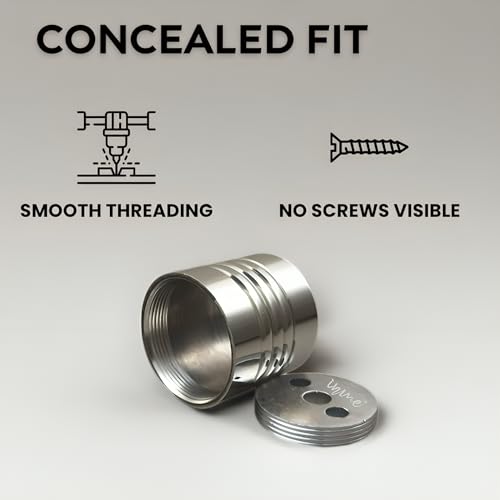 Image of Inme Stainless Steel Curtain Rod Holder Concealed Fit / Wall to Wall Curtain Bracket Set for Windows, Balcony, Door, Shower with Screws & Wall Plugs Included - 1 inch Glossy Silver (Pack of 2)