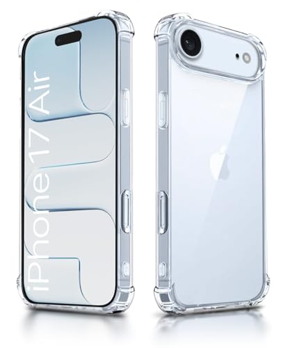 Image of WOW IMAGINE Clear Back Cover Case for iPhone 17 Air | Shockproof Soft TPU Case | Cushioned Edges for Ultimate Protection Back Cover Case - Transparent