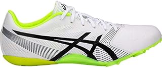 ASICS Men's Hypersprint 6 Track & Field Shoes, 9M, White/Black/Safety Yellow
