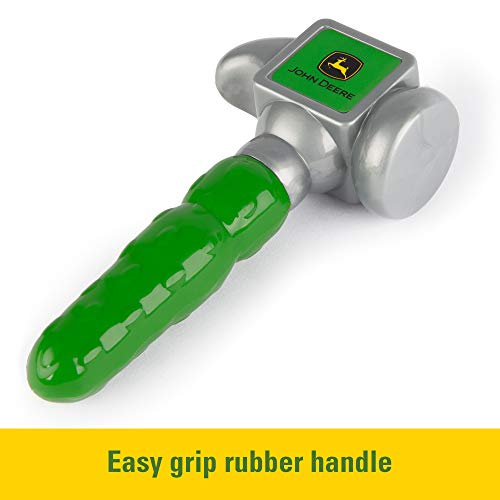 John Deere Deluxe Talking Toolbelt - 7-Piece Kids Tool Set - Interactive Construction Toys - Interactive Toddler Tools Playset - Green - 7 Count - Preschool Toys Ages 2 Years and Up by TOMY - Image 4