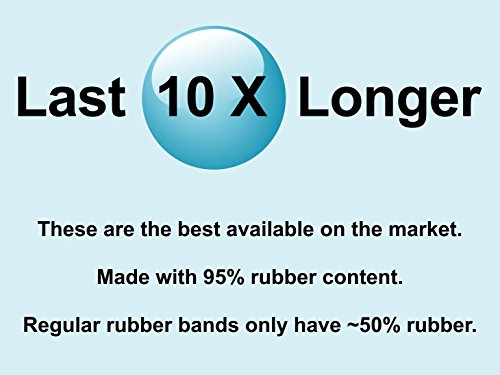 Crafted-Brand 20 Heavy Duty Rubber Bands | Big Thick Xl-Large Uv Resistant Black Rubber-Bands For Fishing, Rc, Or Hair + Use What The Pros Use + 1 Pack Of 20 Bands (# 64-Size, 1/4 X 3 1/2 Inch) #TOP3