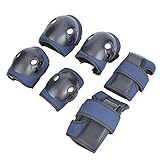 Okuyonic Kinderschutzausrüstung Outdoor-Kinder Knieschoner Ellbogenschoner Pflege des Interesses Kinderübung(Navy Blue)