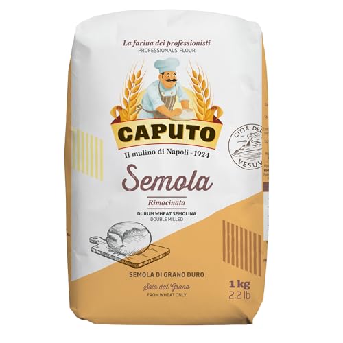 Caputo Semola Rimacinata 1 kg – Harina de Sémola de Trigo Duro Italiana para Pasta Fresca, Pizza y Pan – Molida Fina Tradicional - Pack Laborawi (x1)