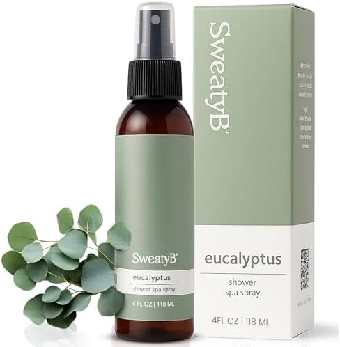 SweatyB® Eucalyptus Shower Spray – 100% Pure Eucalyptus Essential...