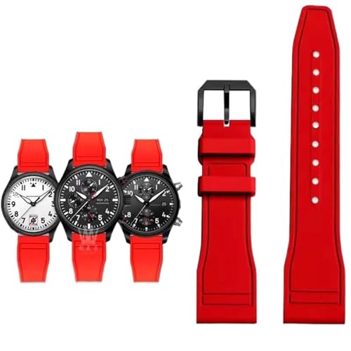 Bracelet montre anti transpiration caoutchouc fluoré 21mm 22mm