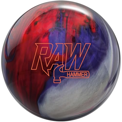 Hammer Raw Bowling Ball (Red/White/Purple 14lbs)