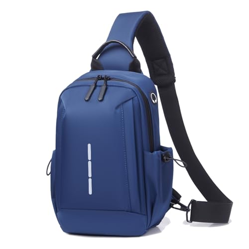 Sac bandoulière homme bleu pour soulager le dos en randonnée et weekend