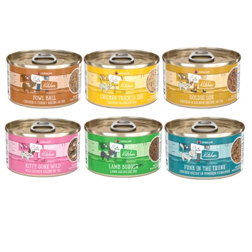 Weruva Cats in The Kitchen Grain-Free Wet Canned Cat Food 6 Flavor Variety Pack of 12 Cans, 6 Ounces Each Weruva Cats in The Kitchen Grain-Free Wet Canned Cat Food 6 Flavor Variety Pack of 12 Cans, 6 Ounces Each