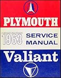  1963 Plymouth & Valiant Repair Shop Manual Original -- all models