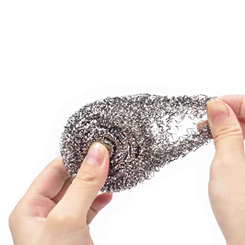 9 Pack Stainless Steel Sponges, Scrubbing Scouring Pad, Steel Wool Scrubber for Kitchens, Bathroom and More