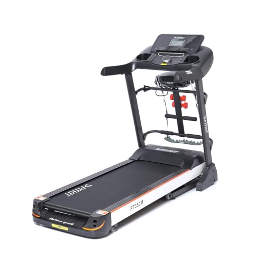 Image of Fitkit By Cult.Sport Ft350M 5.5Hp Peak Treadmill(Max Weight: 120Kg,Auto Incline,Max Speed 16Km /Hr&Massager)With Free Home Installation,Free Diet Plan,Trainer Led Sessions&1 Year Warranty,Black