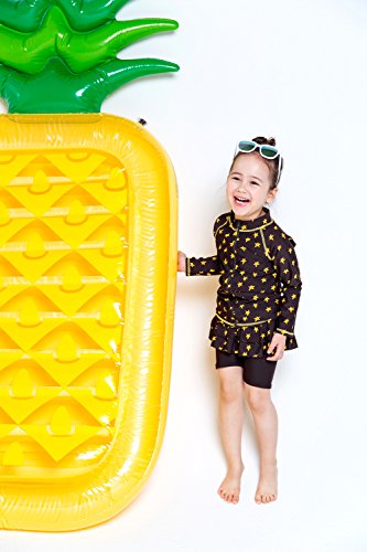 Image of VAENAIT BABY Girls Rash Guard Swimsuit UPF 50+ Long Sleeve Toddler Bathing Suit Ribbon Stawberry Floral Fruit for 2~8Years