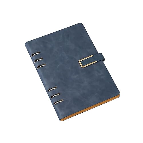 Vista 11 de SEIWEI Carpeta de piel sintética A5, cuaderno personal recargable, 100 hojas/200 páginas, planificador de presupuesto, cuaderno de escritura