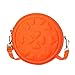 Borsa a tracolla rotonda da donna, borsa a tracolla rotonda di moda di colore caramella, borsa a tracolla piccola in pelle PU, Arancione