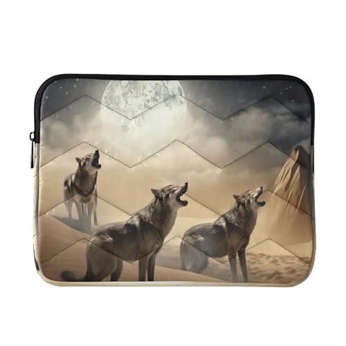 Funda para portátil Full Moon Wolves para 13-14 pulgadas