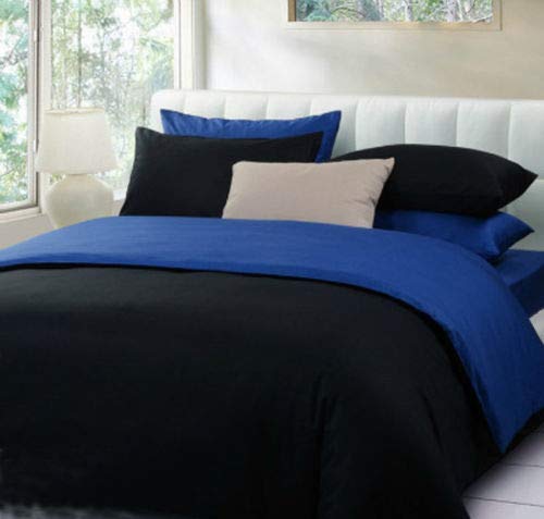 Housse de couette 600 fils en coton égyptien réversible thermorégulatrice pour lit simple