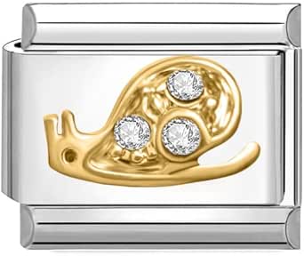 Quiges Niños Unisex Mujer Acero Inoxidable Bala Cubic Zirconia