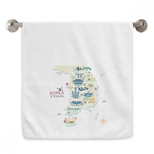 Serviette moelleuse blanche 13x29 pouces Voyage en Corée Diadème - 2