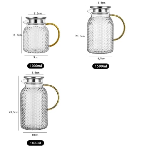 Carafe eau en verre thermorésistant anti-éclaboussure - 3