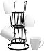 Stylish Steel Mug Tree Holder Organizer Rack Stand (Black)