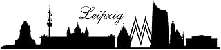 Wandtattoo Leipzig Skyline mehrere Größen 50 x 11,7cm schwarz