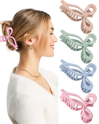 Blooms 4 Stück Haarklammer Schleife, Haarklammer Schmetterling Haarspangen Damen Rutschfest Haarspange Schleife Butterfly Hair Clips 11cm Haarschmuck für Damen und Mädchen Blooms 4 Stück Haarklammer Schleife, Haarklammer Schmetterling Haarspangen Damen Rutschfest Haarspange Schleife Butterfly Hair Clips 11cm Haarschmuck für Damen und Mädchen