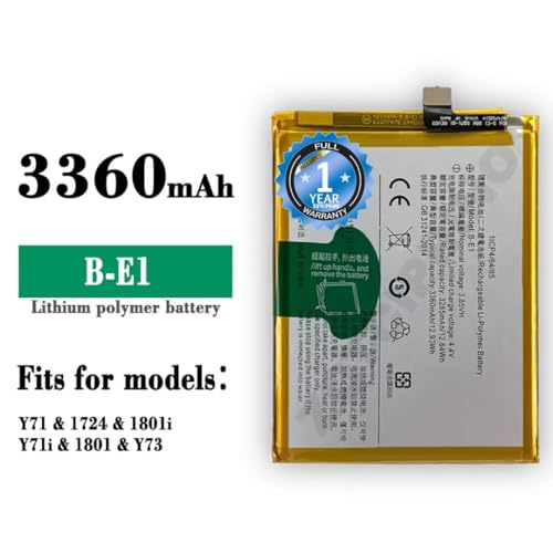 Image of Original B-E1 Battery for Vivo Y71 /1724 /1801i / Y71i / 1801 /Y73 Battery with 1 Year Warranty****(B344)