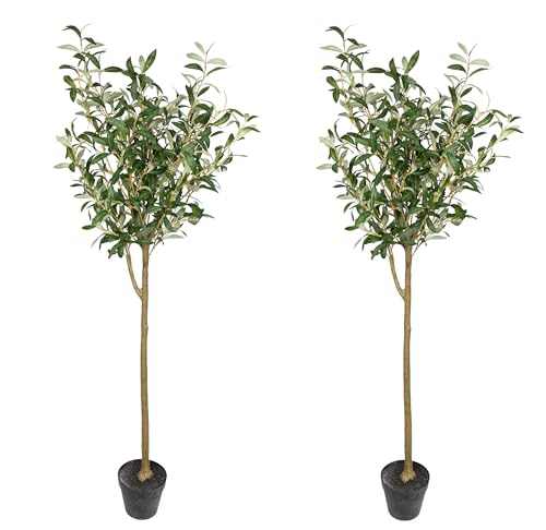 Kunstbaum Olivenkugelbaum im Topf 150 cm Künstliche Pflanze