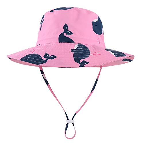 Image of Home Prefer UPF50+ Wide Brim Sun Hat Boys Girls Sun Protection Hat Zoo Beach Swim Safari Bucket Hat for Baby Toddler Kid
