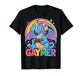 Célébrez le mois de la fierté avec ce joyeux motif dragon Gaymer Doté d'un dragon joyeux avec un arc-en-ciel, des écouteurs et une manette de jeu, il est parfait pour les joueurs LGBTQ+ qui aiment montrer de la fierté et répandre la positivité.