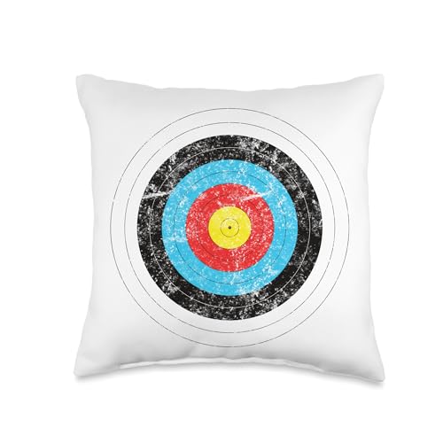 Vintage Archery Target Throw Pillow