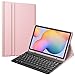 Produktbild Fintie Tastatur Hülle für Samsung Galaxy Tab S6 Lite 10,4 SM-P610/ P615 2020, Soft TPU Rückseite Gehäuse Schutzhülle mit S Pen Halter, magnetisch Abnehmbarer Tastatur mit QWERTZ Layout, Roségold