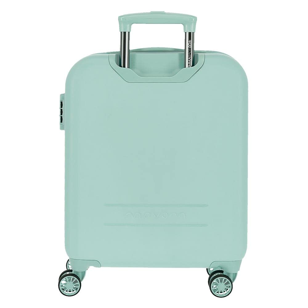 Movom Riga Maleta de Cabina Verde 40x55x20 cms Rígida ABS Cierre combinación 37L 2,8Kgs 4 Ruedas Dobles Equipaje de Mano