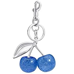 Silver Keyring-blue Cherry