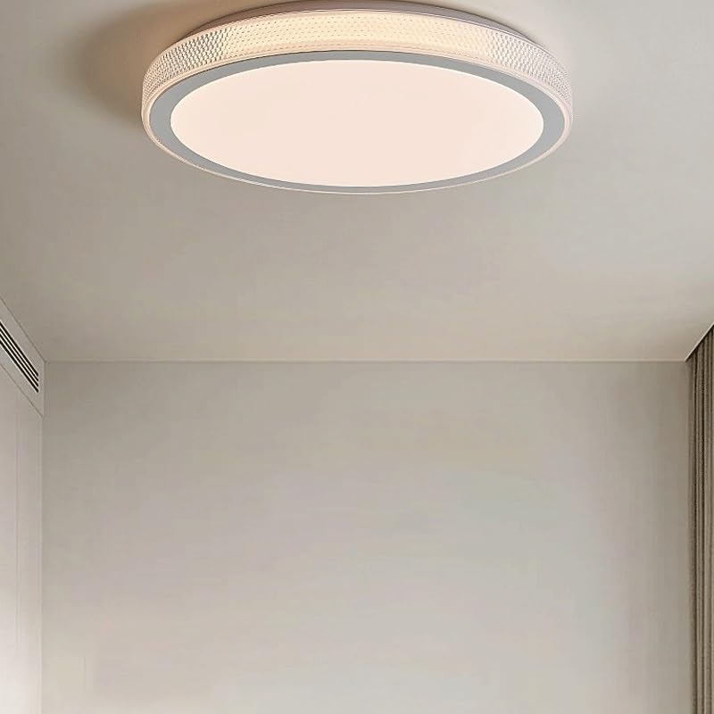 Modern Simplicity Modern Simple Acrylic Iron Art Ceiling Lamps Nordic Light Luxury Round LED Three-Color Dimmable Close to Lights for Restaurant Private Room Bedroom Office